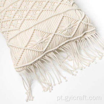 macrame capa de almofada